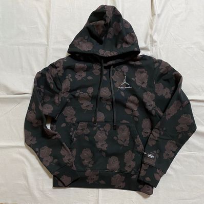 Jordan A ma maniere Allover Print Fleece Hoodie "Black"