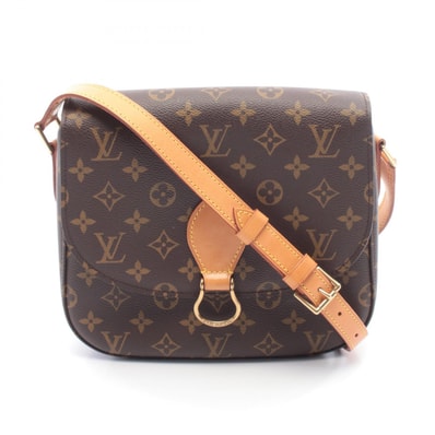 ルイ・ヴィトン LOUIS VUITTON サンクルーGM ショルダーバッグ バッグ PVCコーティングキャンバス レザー モノグラム レディース ブラウン系 M51242 【中古】
