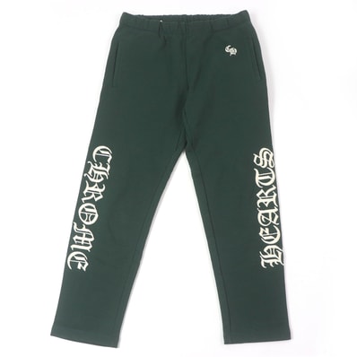 Chrome Hearts Y NOT SLO RIDE Logo Embroidered Sweatpants "Green"