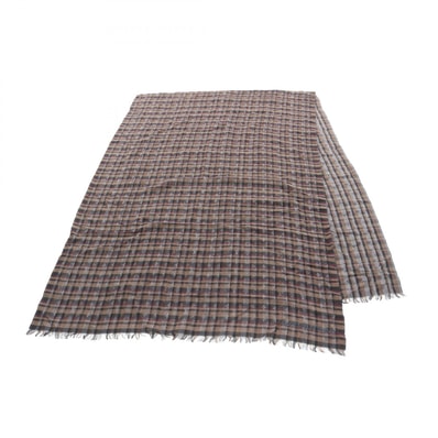 ルイ・ヴィトン LOUIS VUITTON モノグラム ストール 衣料品 ウール シルク レディース ブラウン系 / マルチカラー M74964 【中古】