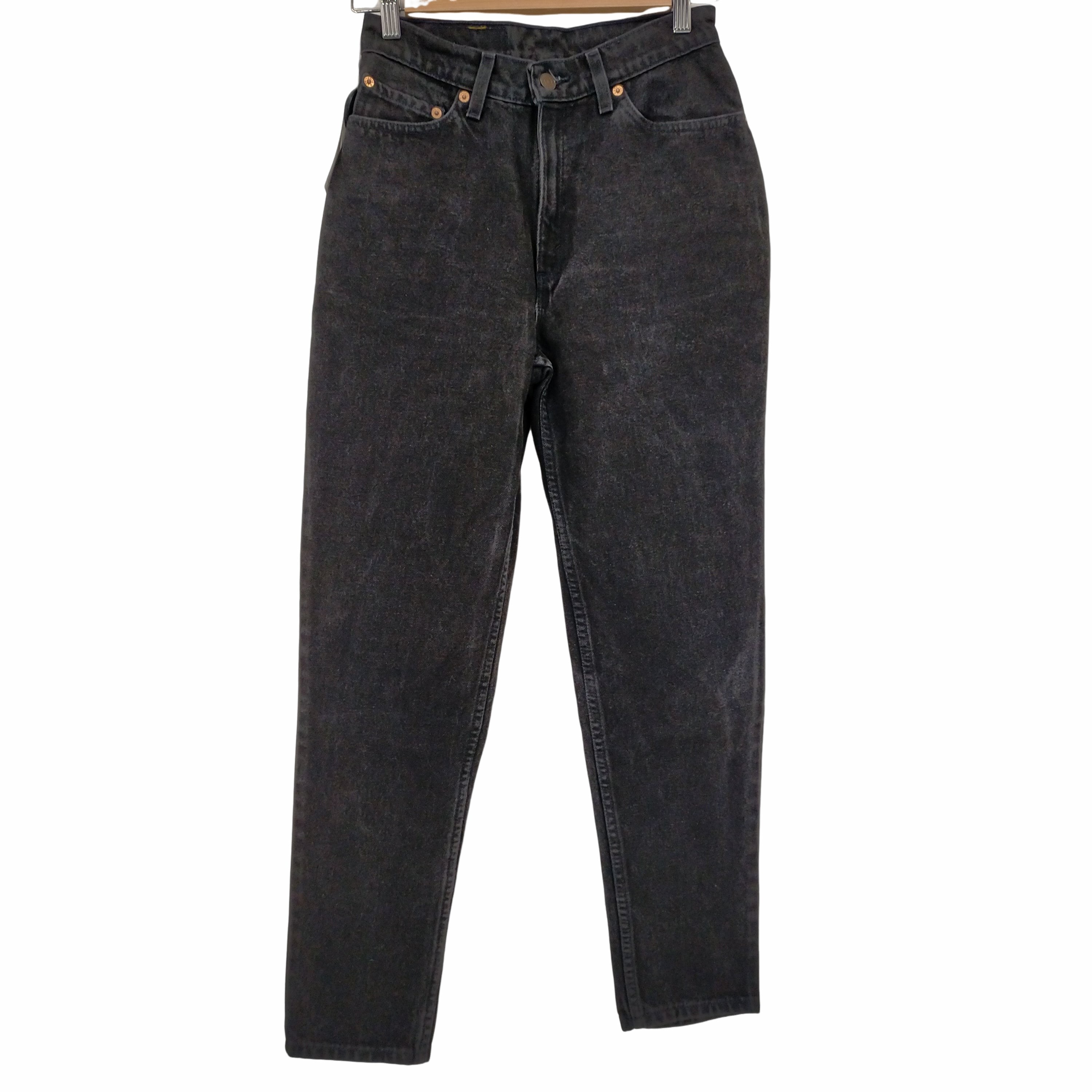 90S 512 後染め ジップフライブラックデニムパンツ ボタン裏刻印816 96年製【1130823062370】