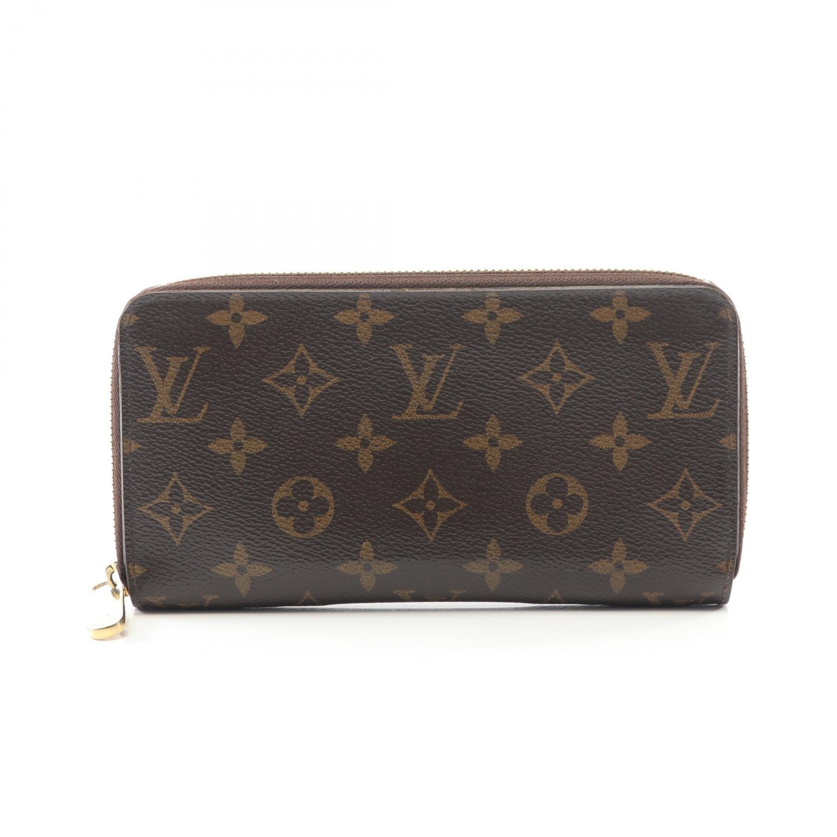 ルイ・ヴィトン LOUIS VUITTON ジッピーウォレット モノグラム ローズバレリーヌ ラウンド長財布 財布 レザー PVC ピンク レディース ブラウン系 / ピンク系 M41894 【中古】