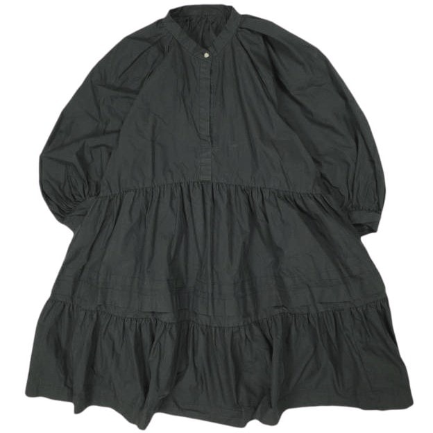 ADAM ET ROPE アダムエロペ 22SS タイプライターティアードブラウス GAH02200 Free ブラック チュニック シャツ ワンピース トップス g24578