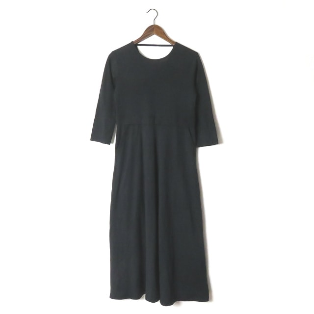 Ray BEAMS 19AW クルーネックフレアマキシワンピース フリー