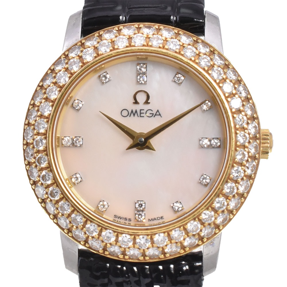 オメガ OMEGA 695.1260 プレステージ ダイヤモンド クォーツ レディース 良品 R#146482