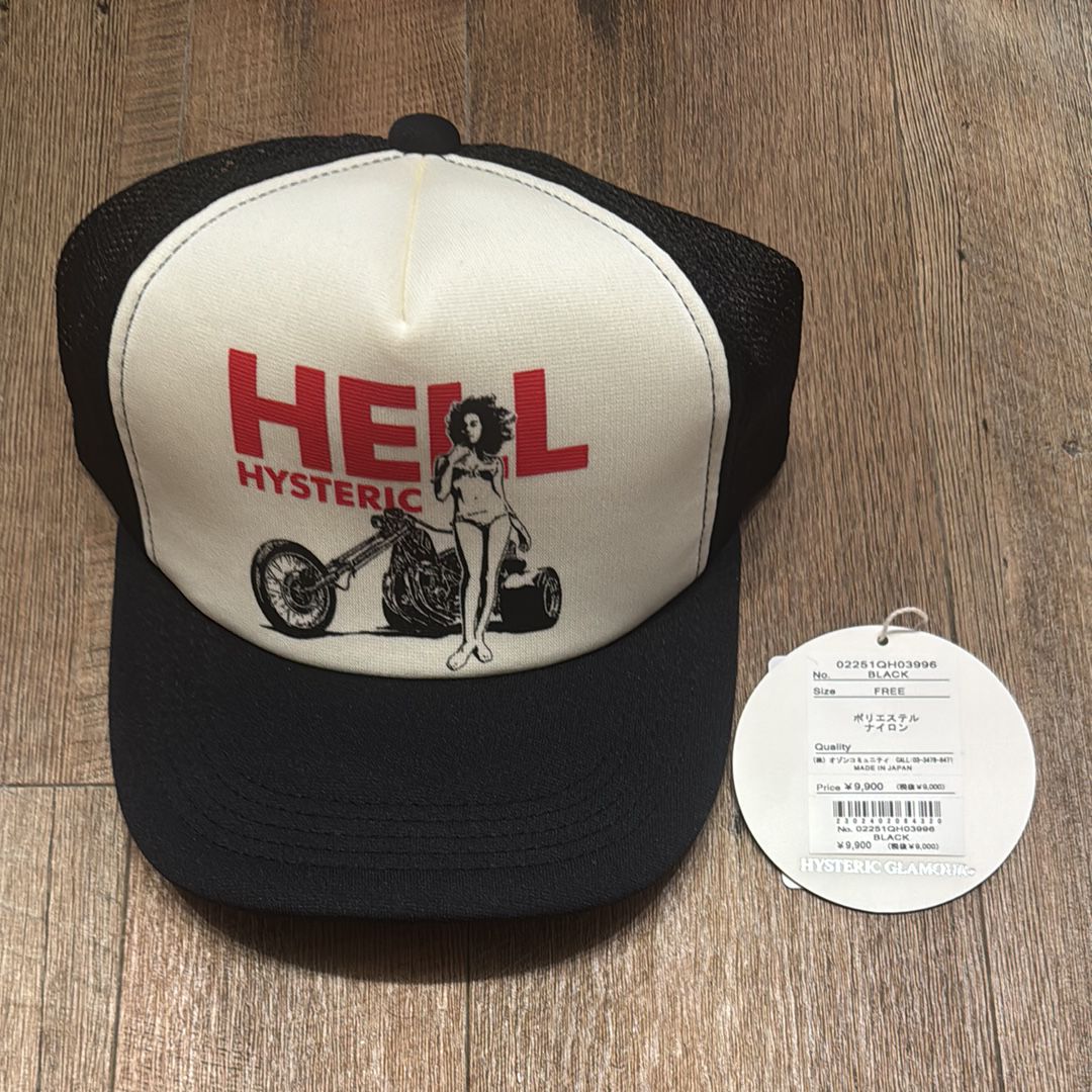 HYSTERIC GLAMOUR Hell Hysteric Mesh Cap "Black" 02251QH03