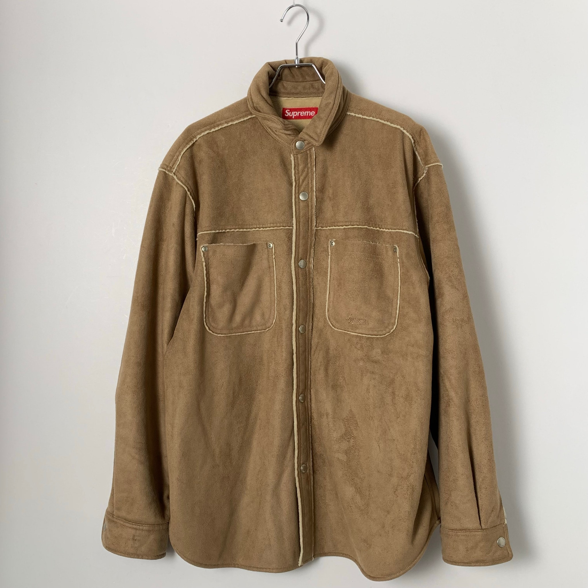 Supreme Faux Suede Snap Shirt "Tan"