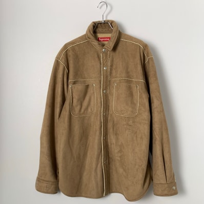 Supreme Faux Suede Snap Shirt "Tan"