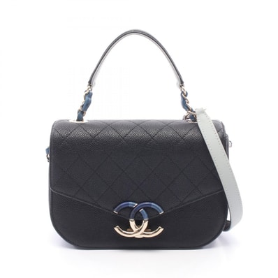 シャネル CHANEL マトラッセ ハーフココ ショルダーバッグ バッグ キャビアスキン(グレインドカーフ) レディース ブラック系 【中古】