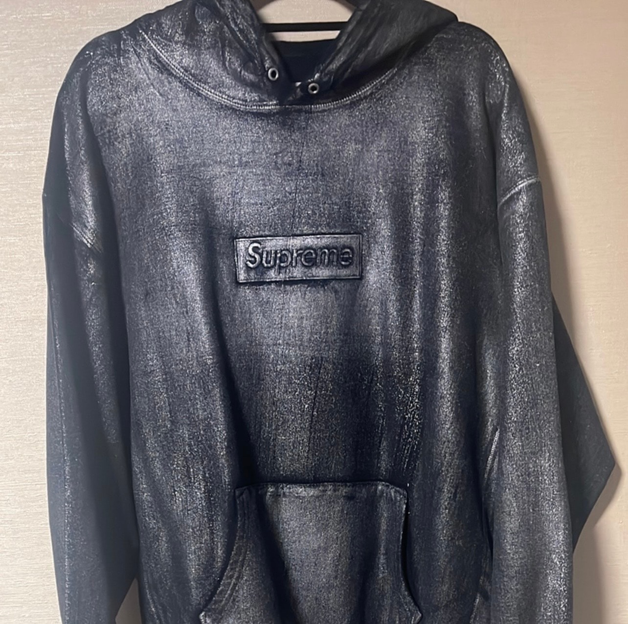 Supreme x MM6 Maison Margiela Foil Box Logo Hooded Sweatshirt "Black"