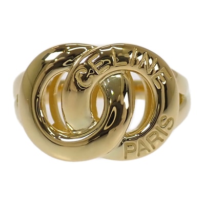 セリーヌ ダブルサークル 12号 リング K18YG【中古】【Aランク】