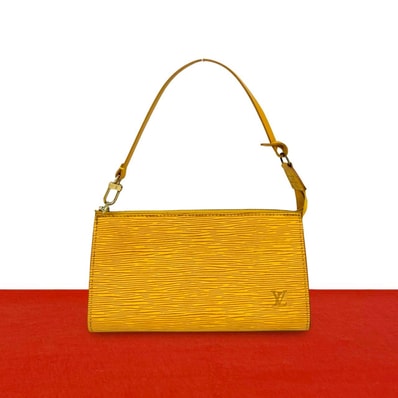 LOUIS VUITTON ルイヴィトン ポシェット アクセソワール エピ レザー ハンドバッグ イエロー
12035
