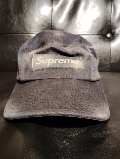 Supreme Overdyed Camp Cap "Navy"