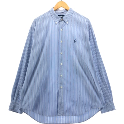 古着 ラルフローレン Ralph Lauren MARLOWE 長袖 ボタンダウンストライプシャツ メンズXL相当/eaa558310