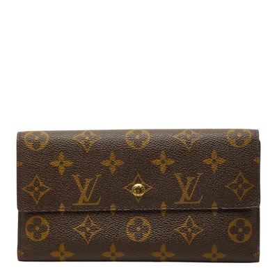 ルイ ヴィトン モノグラム ポルトフォイユ インターナショナル 長財布 M61217 ブラウン PVC レザー レディース LOUIS VUITTON 【中古】