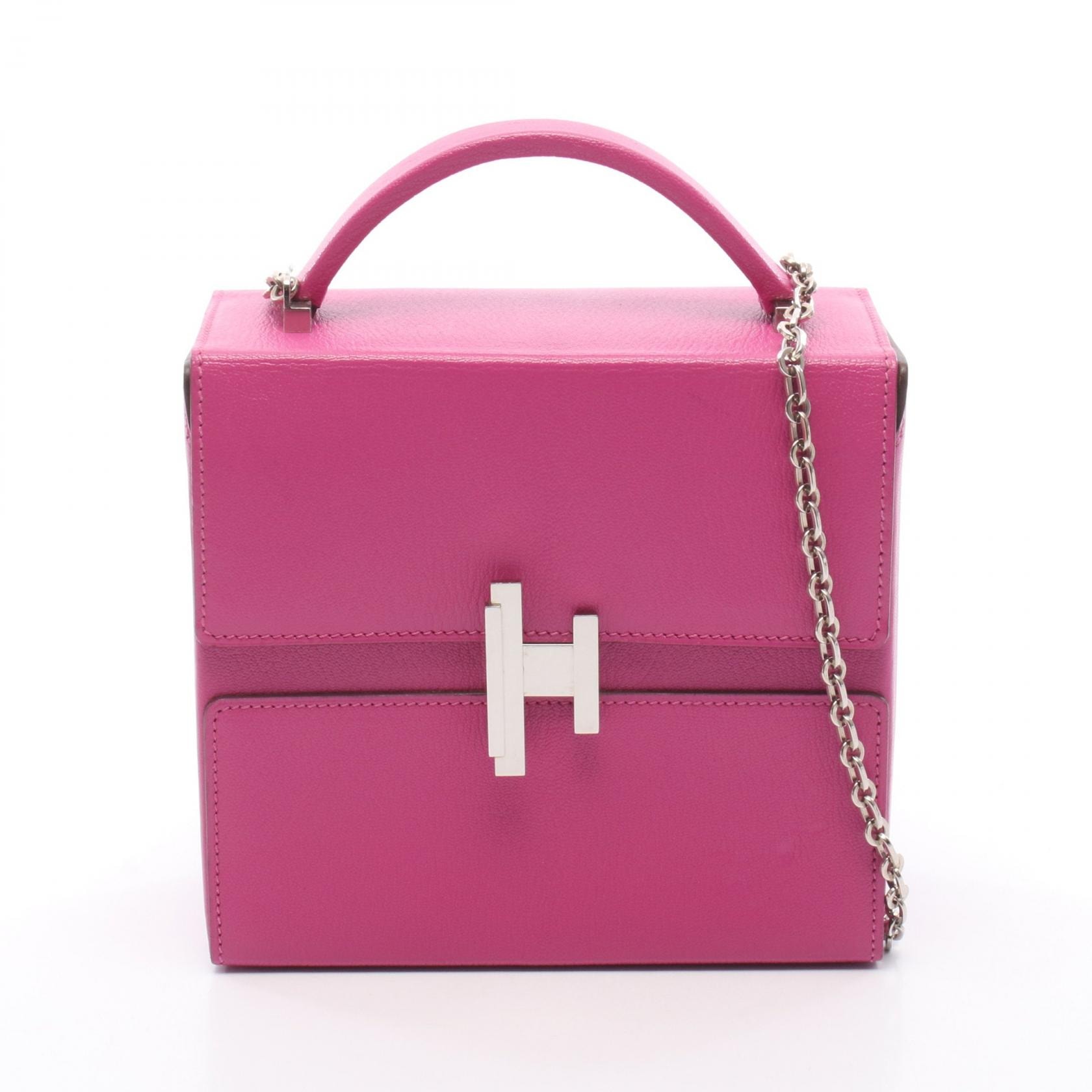 エルメス HERMES シネティック 2WAY ショルダーバッグ バッグ レザー シェーブル シェーブル マグノリア C刻印(2018年製造) レディース ピンク系 【中古】