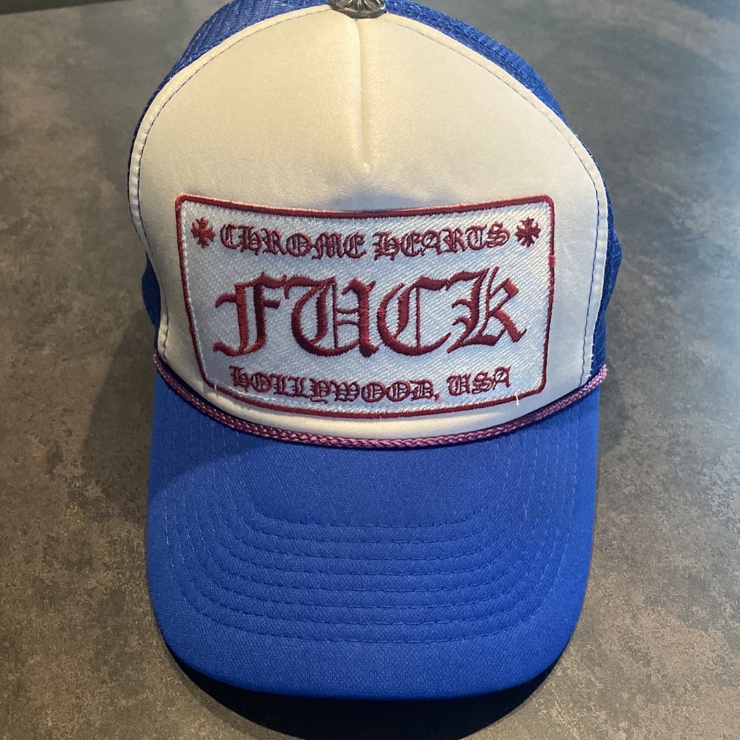 Chrome Hearts Tracker Cap Fuck "Blue"