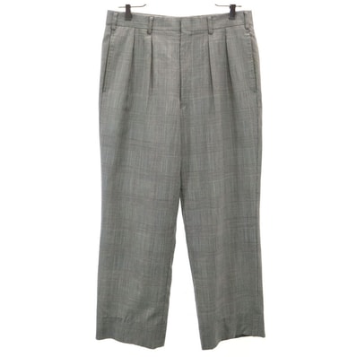 BURBERRY バーバリー 90s オールド チェック柄 スラックスパンツ W82 グレー