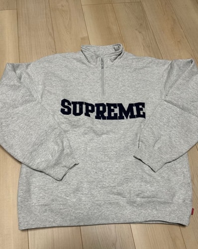 Supreme Collegiate Half Zip Pullover "Ash Grey"