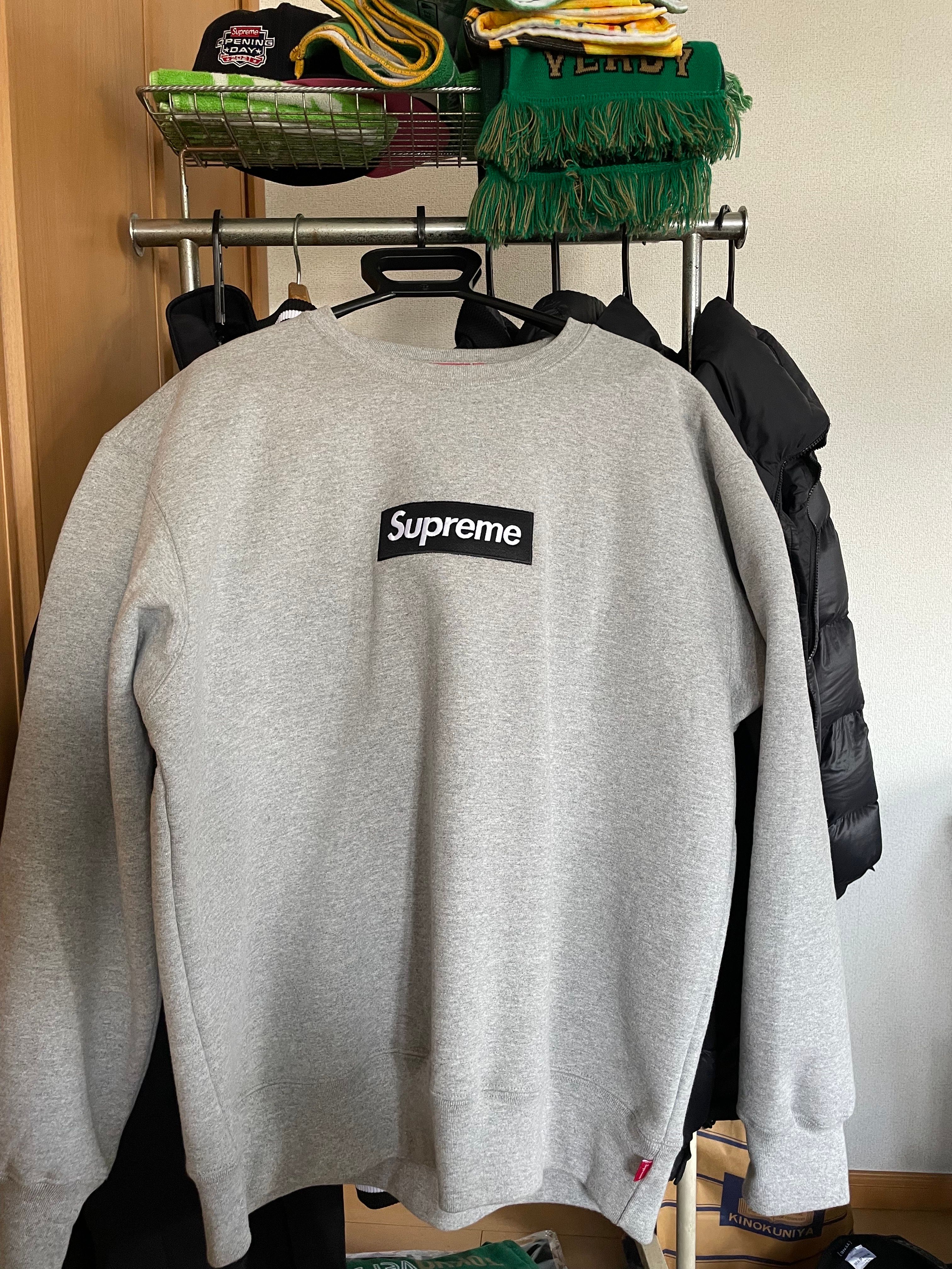 Supreme Box Logo Crewneck "Heather Grey" (22FW)