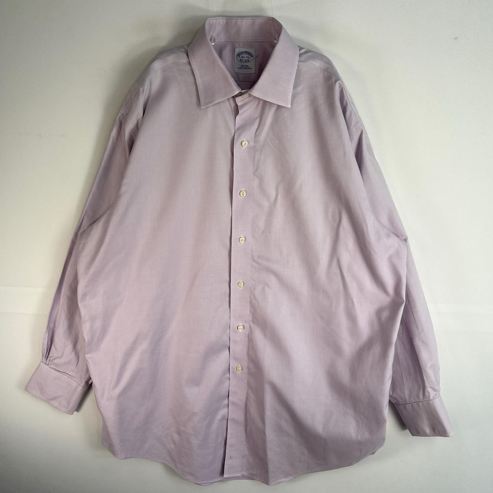 古着 ブルックスブラザーズ Brooks Brothers 長袖シャツ NON-IRON L パープル系 無地 メンズ