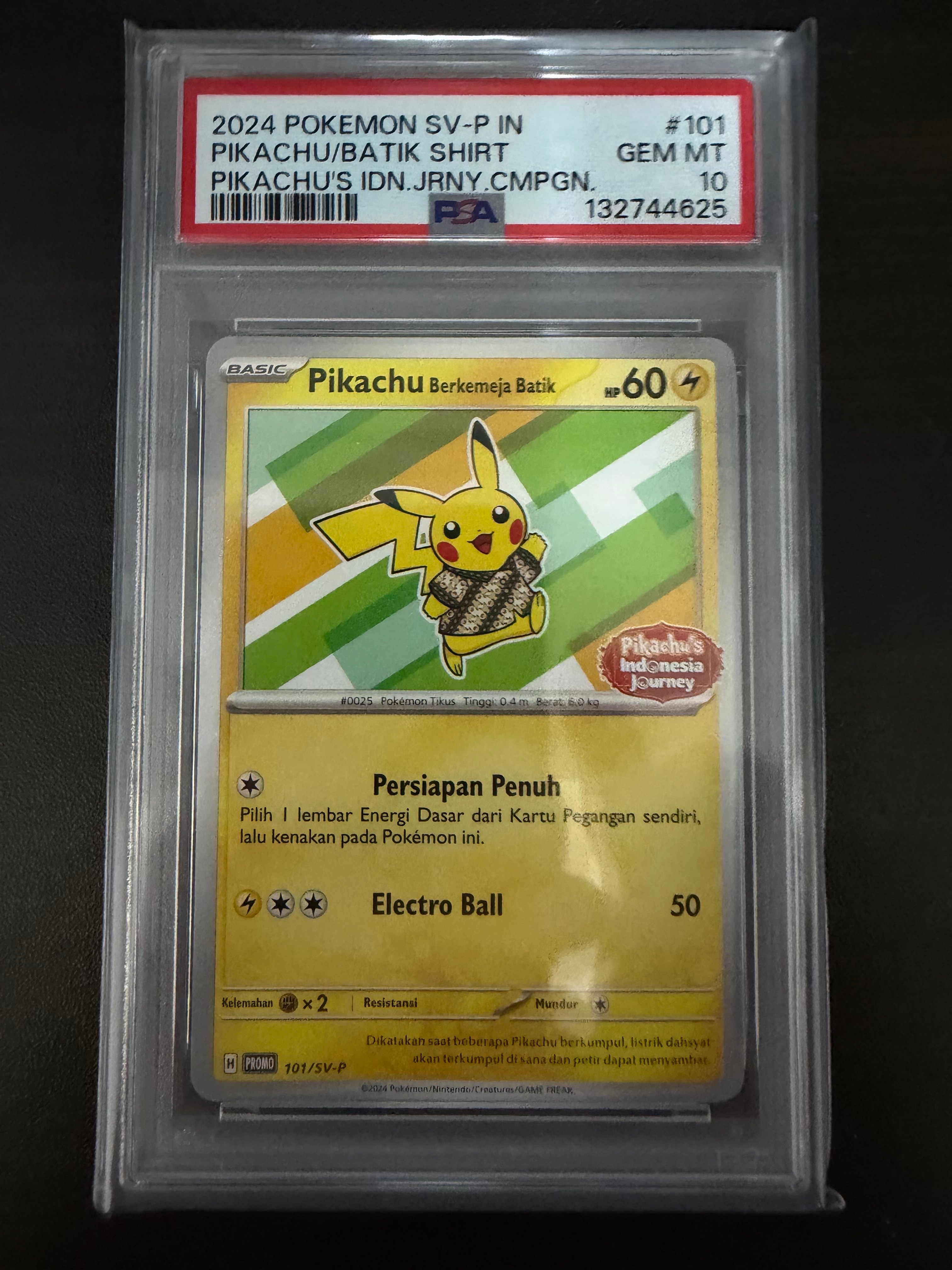 PSA10】バティックシャツを着たピカチュウ (ピカチュウ柄) P [SV-P 101