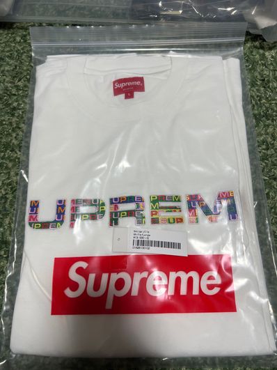 Supreme Meta Logo L/S Top "White"