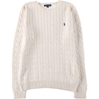古着 ラルフローレン Ralph Lauren RALPH LAUREN ケーブル編み コットンニットセーター レディースL相当/eaa583163