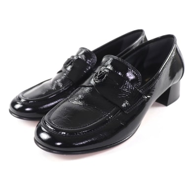 極美品 ルイヴィトン ローファー ソーホー ライン ブラック レディース 38