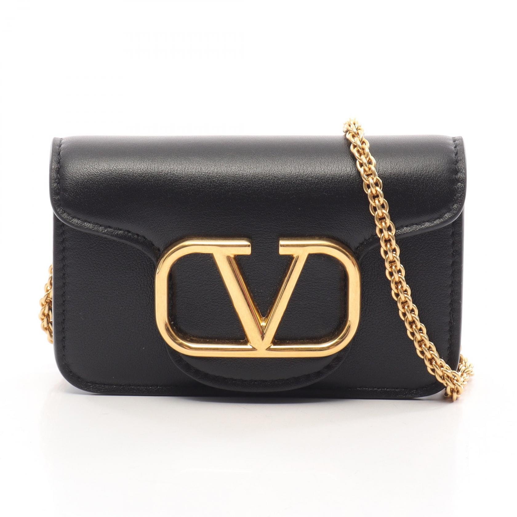 ヴァレンティノ・ガラヴァーニ Valentino Garavani Vロゴ ショルダーバッグ バッグ レザー レディース ブラック系 2W2P0Y41ZXL 【中古】