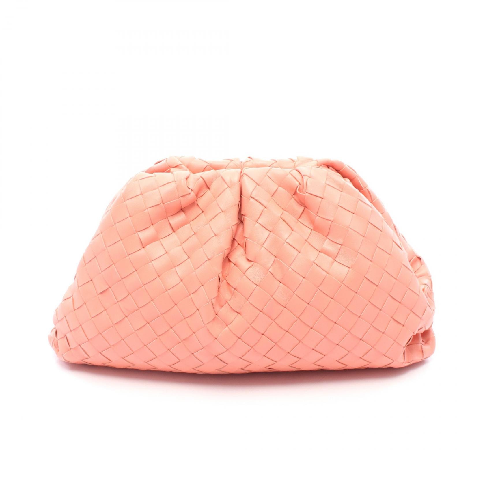 ボッテガヴェネタ BOTTEGA VENETA ザ ポーチ イントレチャート セカンドバッグ クラッチバッグ バッグ ラムスキン(羊革) レディース ピンク系 576175 【中古】