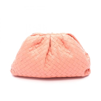 ボッテガヴェネタ BOTTEGA VENETA ザ ポーチ イントレチャート セカンドバッグ クラッチバッグ バッグ ラムスキン(羊革) レディース ピンク系 576175 【中古】