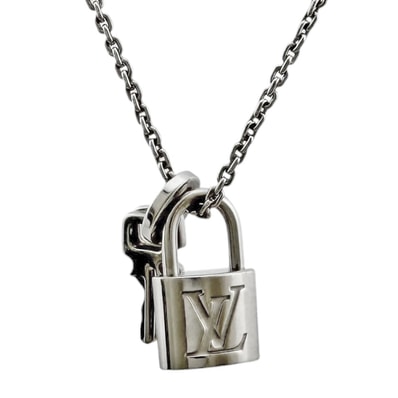 ルイヴィトン パンダンティフ ロックイット ネックレス 18金 K18ホワイトゴールド Q93320 レディース LOUIS VUITTON 中古