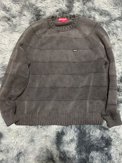 Supreme Small Box Stripe Sweater "Black"