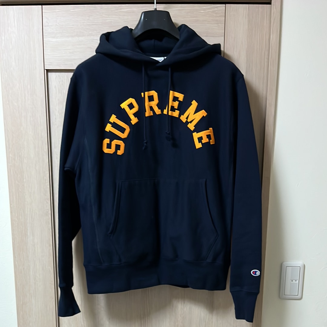 Supreme x Champion Hooded Sweatshirt "Navy"