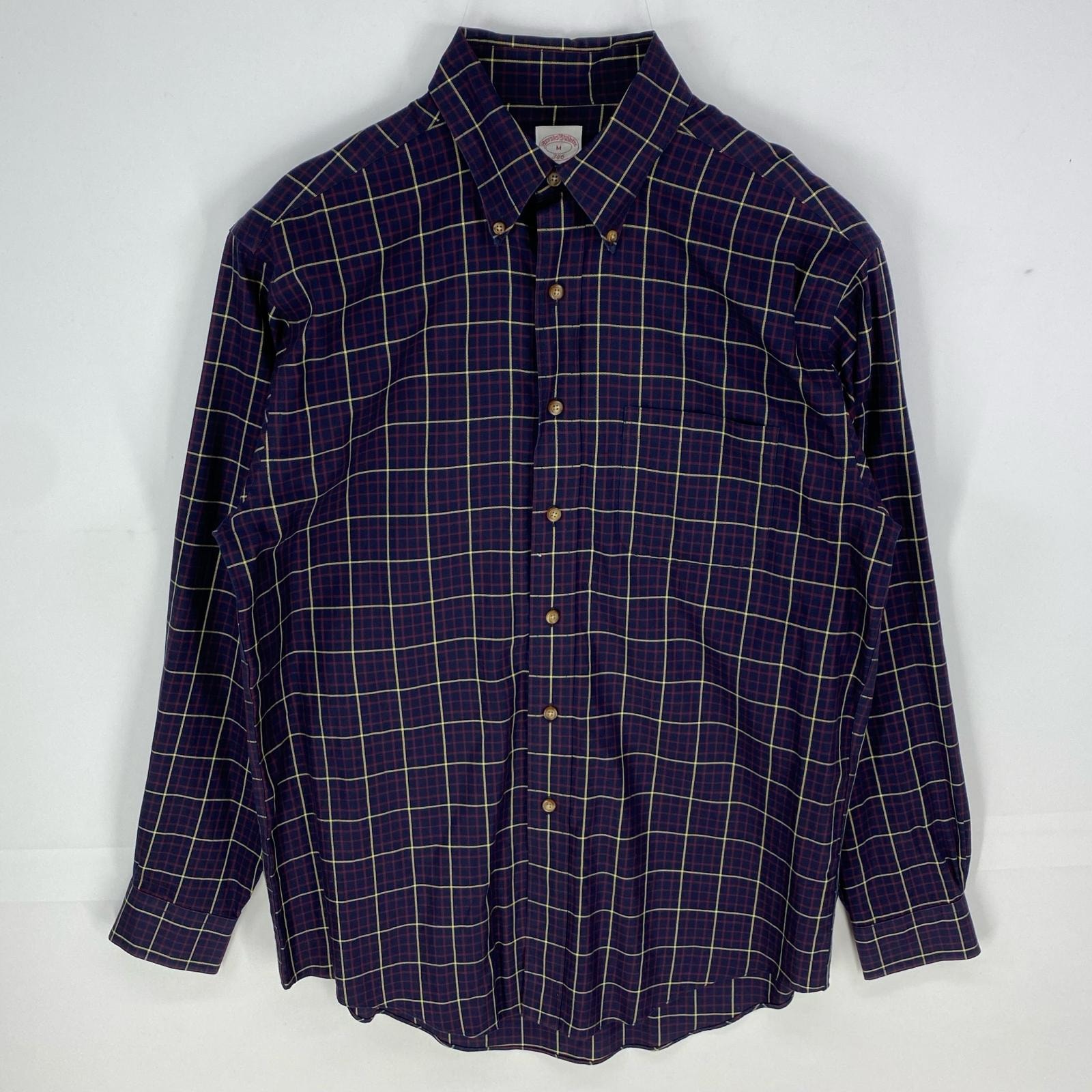 古着 ブルックスブラザーズ Brooks Brothers 長袖シャツ ボタンダウン 346 ロングスリーブ M レッド系 チェック メンズ