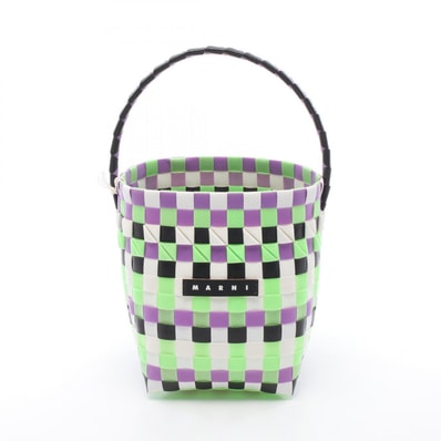 マルニ MARNI ポッドキッドバッグ ハンドバッグ バッグ レザー ポリプロピレン レディース グリーン系 / パープル系 / マルチカラー M00332M00IW0M536 【中古】