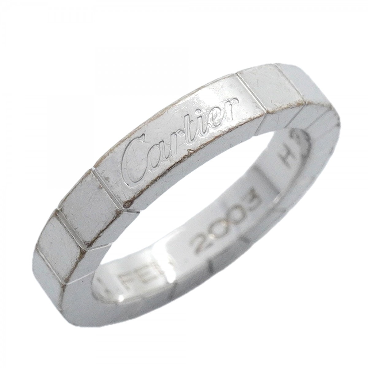 【6jfb0517】カルティエ リング ラニエール K18WG ホワイトゴールド #47【中古】レディース