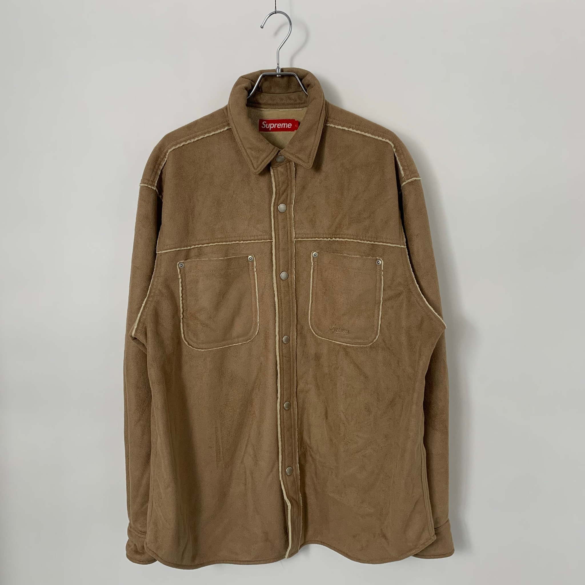 Supreme Faux Suede Snap Shirt "Tan"