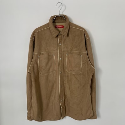 Supreme Faux Suede Snap Shirt "Tan"