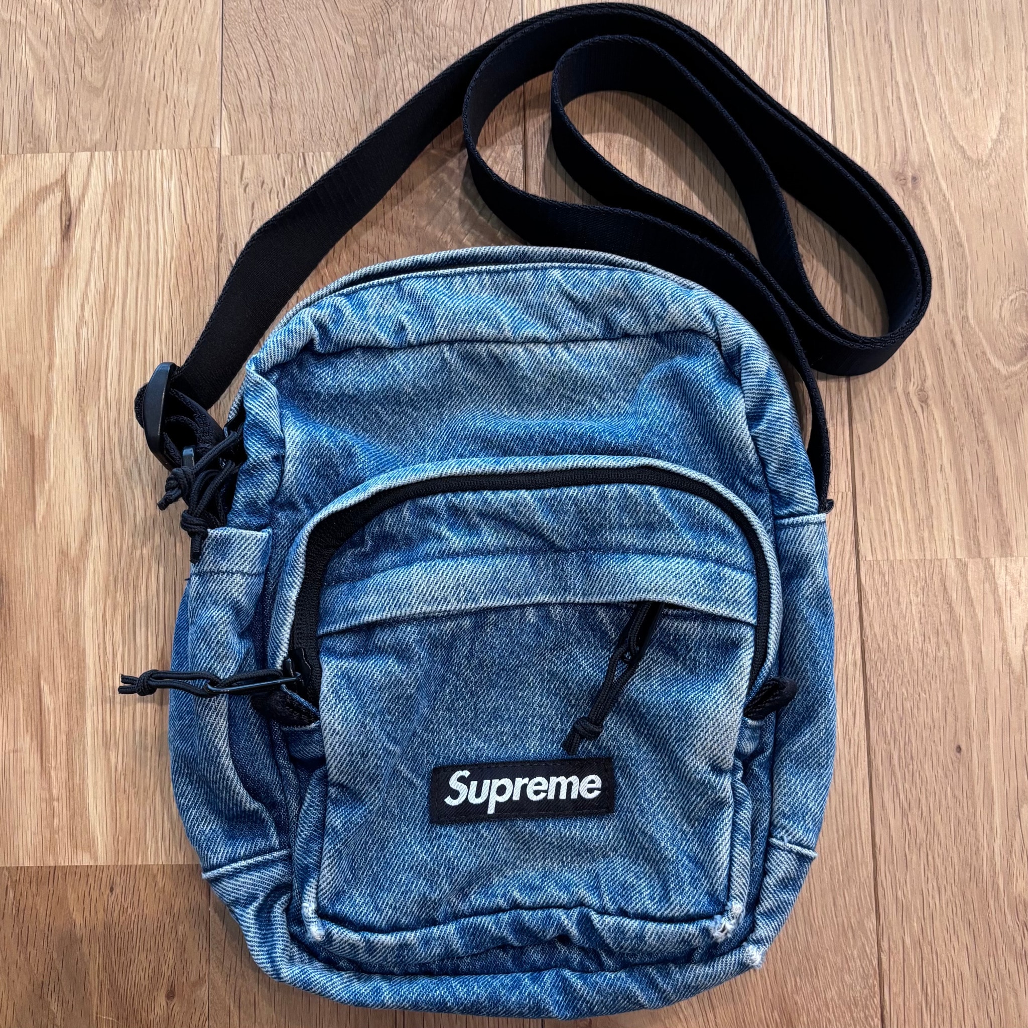 Supreme Denim Shoulder Bag "Washed Indigo"