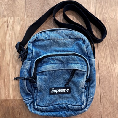 Supreme Denim Shoulder Bag "Washed Indigo"