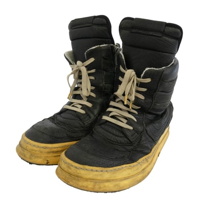 Rick Owens リックオウエンス 初期 archive アーカイブ GEO DUNK ジオダンク レザー ハイカット スニーカー ブラック系【中古】