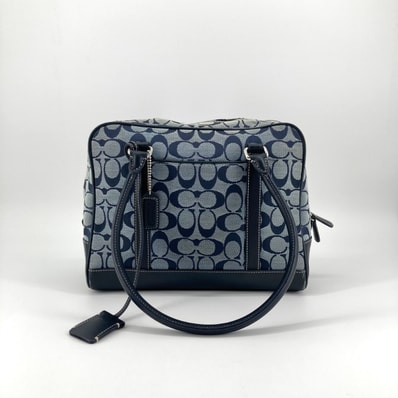 COACH(コーチ) シグネチャー サッチェル 6097 ハンドバッグ ネイビー