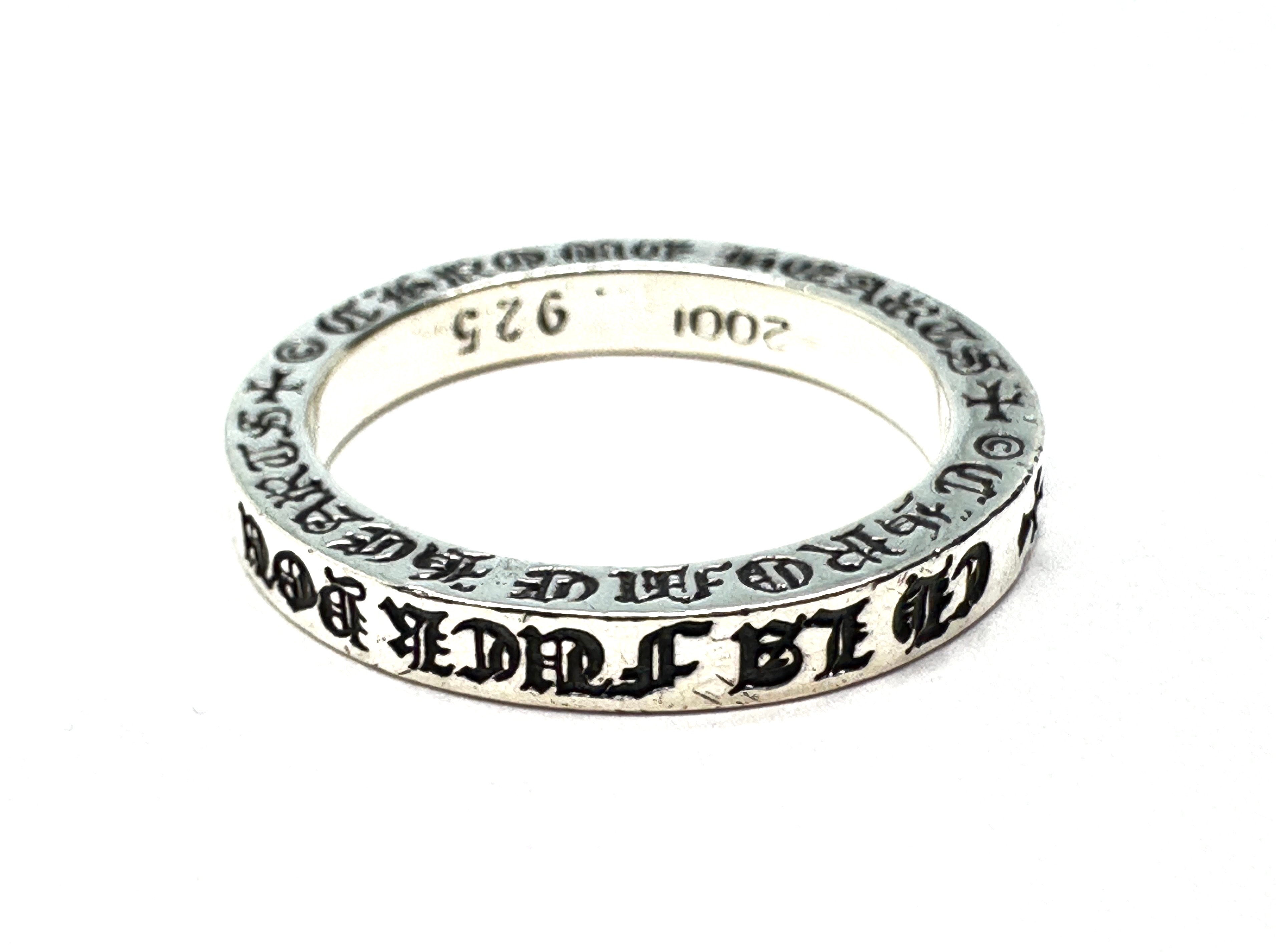 Chrome Hearts Spacer Ring FUCK YOU 3mm Las Vegas Exclusive "Silver"