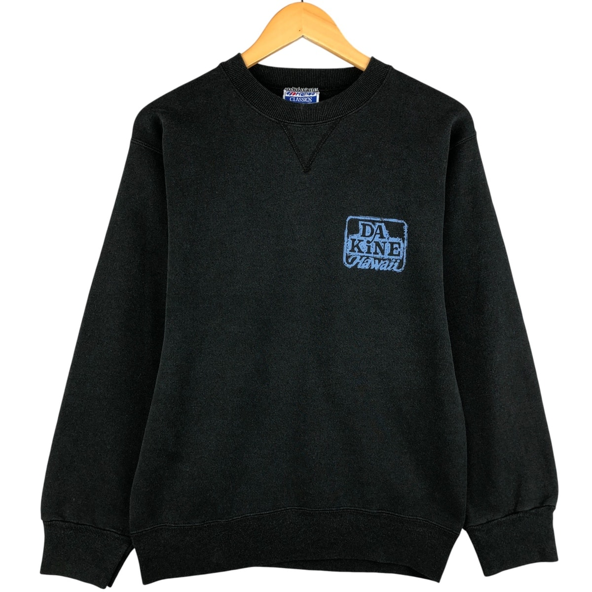 古着 80年代 ヘインズ Hanes 青タグ DA KINE HAWAII ロゴスウェットシャツ トレーナー USA製 メンズM相当 ヴィンテージ/eaa595924