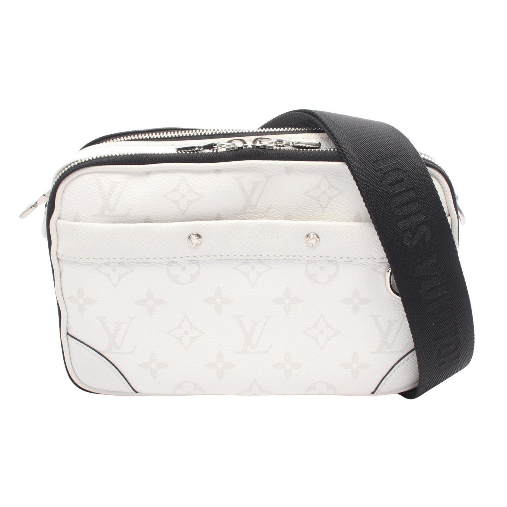 ルイ・ヴィトン LOUIS VUITTON アルファ メッセンジャー タイガラマ オプティックホワイト ショルダーバッグ バッグ PVCコーティングキャンバス レザー メンズ ホワイト系 / ブラック系 M31069 【中古】