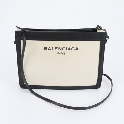 ■美品 バレンシアガ ネイビー ポシェット 339937 ショルダーバッグ