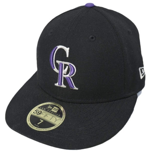 NEW ERA ニューエラ 59FIFTY LOW PROFILE MLB Colorado Rockies コロラドロッキーズ 6パネル ベースボールキャップ 7(55.8cm) BLACK メジャーリーグ 帽子 g27944