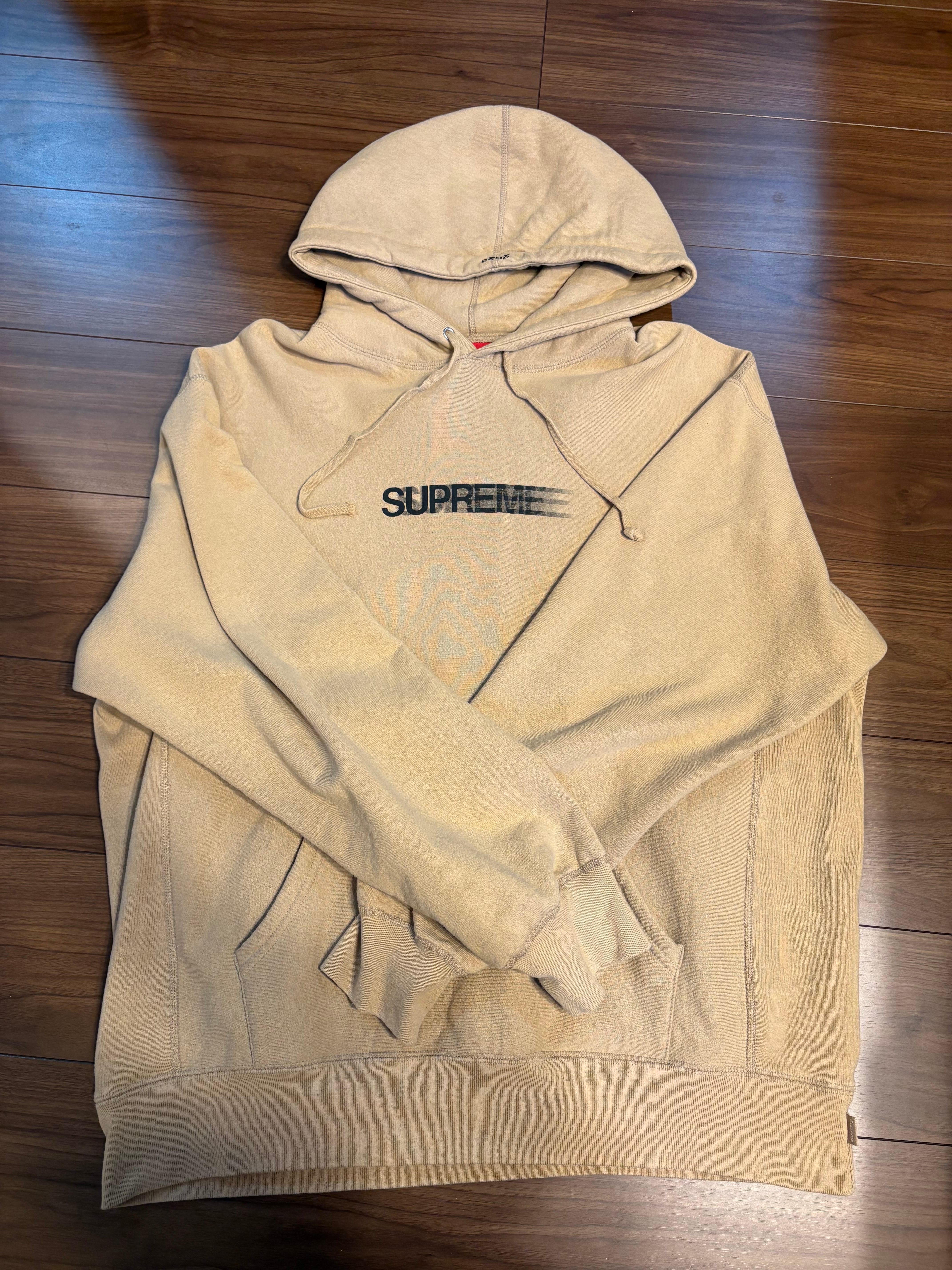 Supreme Motion Logo Hooded Sweatshirt "Dark Tan" (23SS)